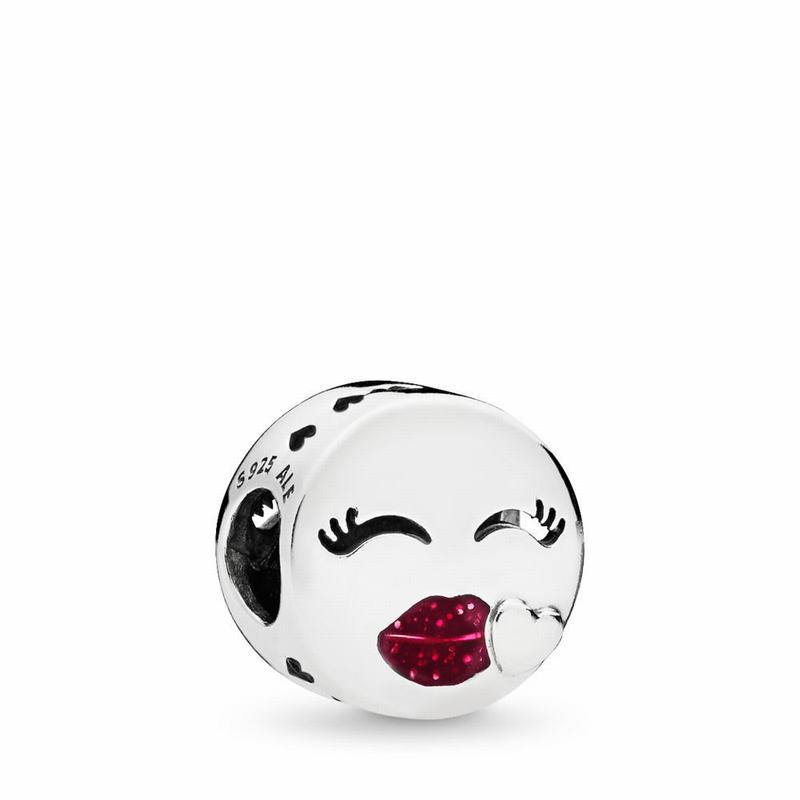 Pandora Kiss Charm - Sterling Silver/Enamel/Red - Canada | YA5808LY